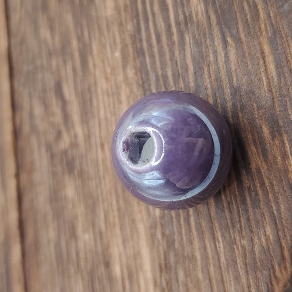 Hand-blown glass‎ charm purple mist - Picture 2 of 2